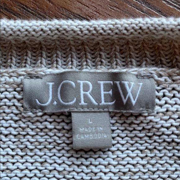 J. Crew Women's Beige Crew Neck Sweater - Picture 3 of 6